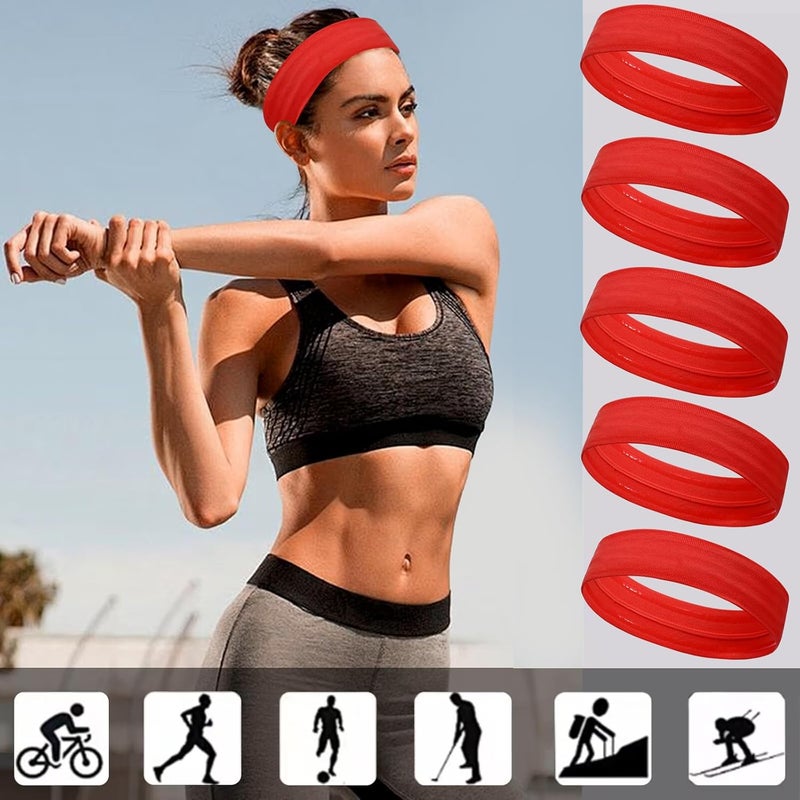 ONEYE Workout Headbands Non Slip Headband Sport Headbands Sweatbands Elastic Sport Hair Bands for Sports Travel Indoor Fitness Gym - Image 2